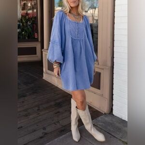 THREE BIRD NEST⚡️ Blue Women's Dress size S 100% cotton